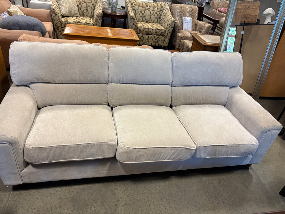 Woven khaki Linen Three Seater Couch (USED)
