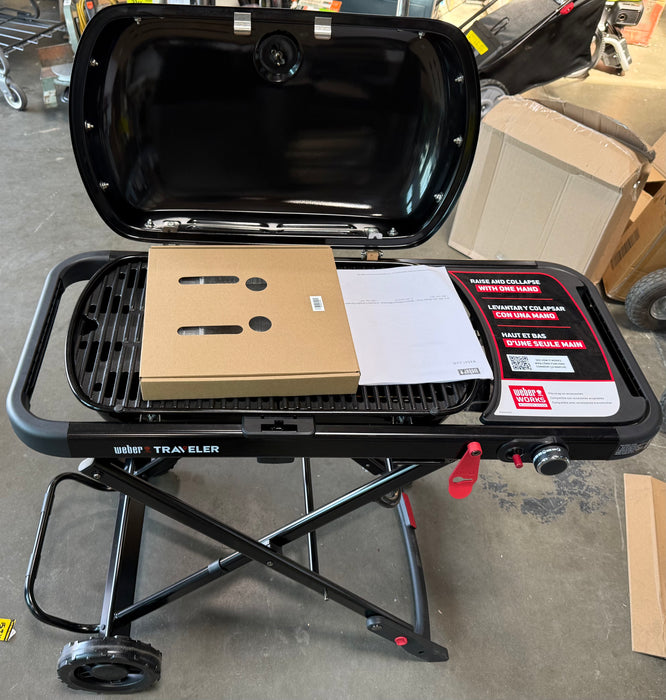 Weber Traveler WW Portable 1-Burner Liquid Propane Grill Black (new)