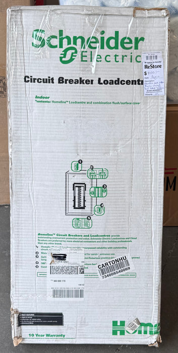 Schneider Electric Homeline 200 Amp 30 Spaces 60 Circuits Max. Arc Fault Plug-On Neutral Panel Package With Breakers (new)