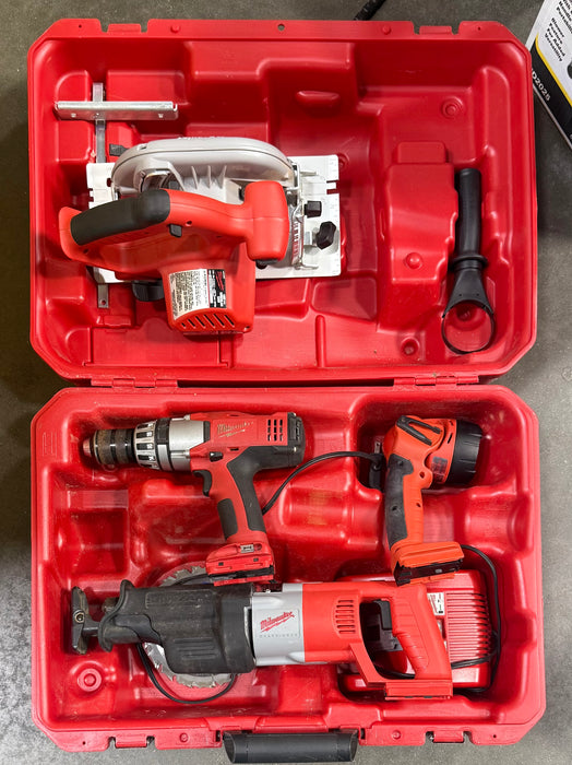 Milwaukee V18 18V Cordless Tool Kit + Charger (used)