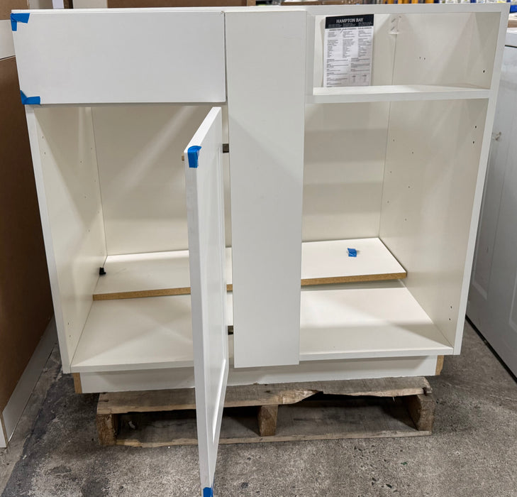Edson 36 W x 35 H x 25 D Assembled Kitchen Corner Base Cabinet, White