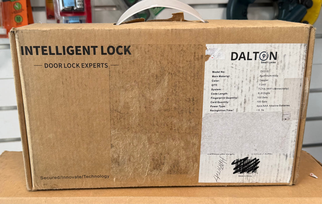 DALTON LOCKS Smart Lock Bluetooth Keypad Deadbolt Google Home Alexa Copper Finish (new)