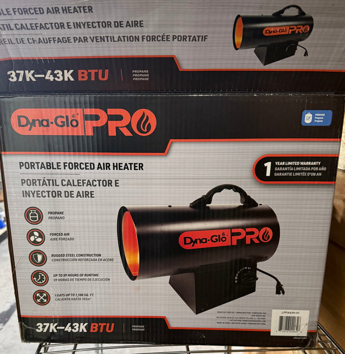 Dyna-Glo Pro 37,000 - 43,000 BTU Liquid Propane Forced Air Heater