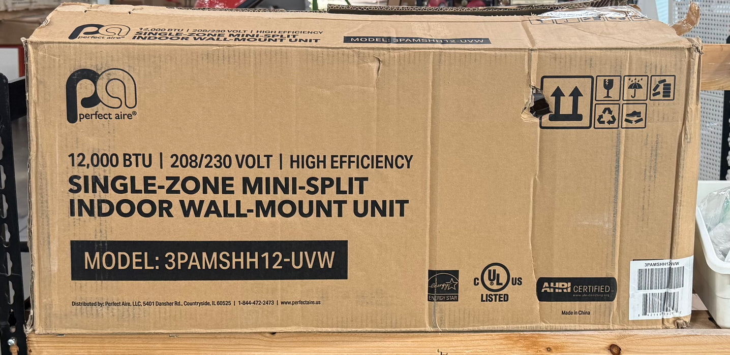 Perfect Aire Mini split 12,000 BTU 22 SEER Ductless Indoor Unit (new)