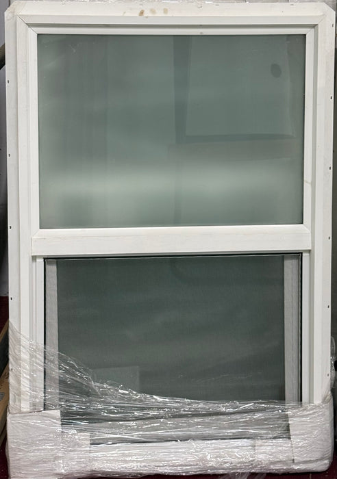 Single-Hung 24x36 Vinyl Window - Double Obscure Frost Glass & Low-E (new)