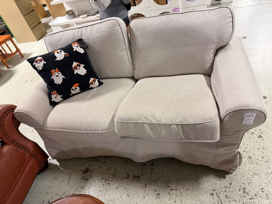 beige loveseat (used)