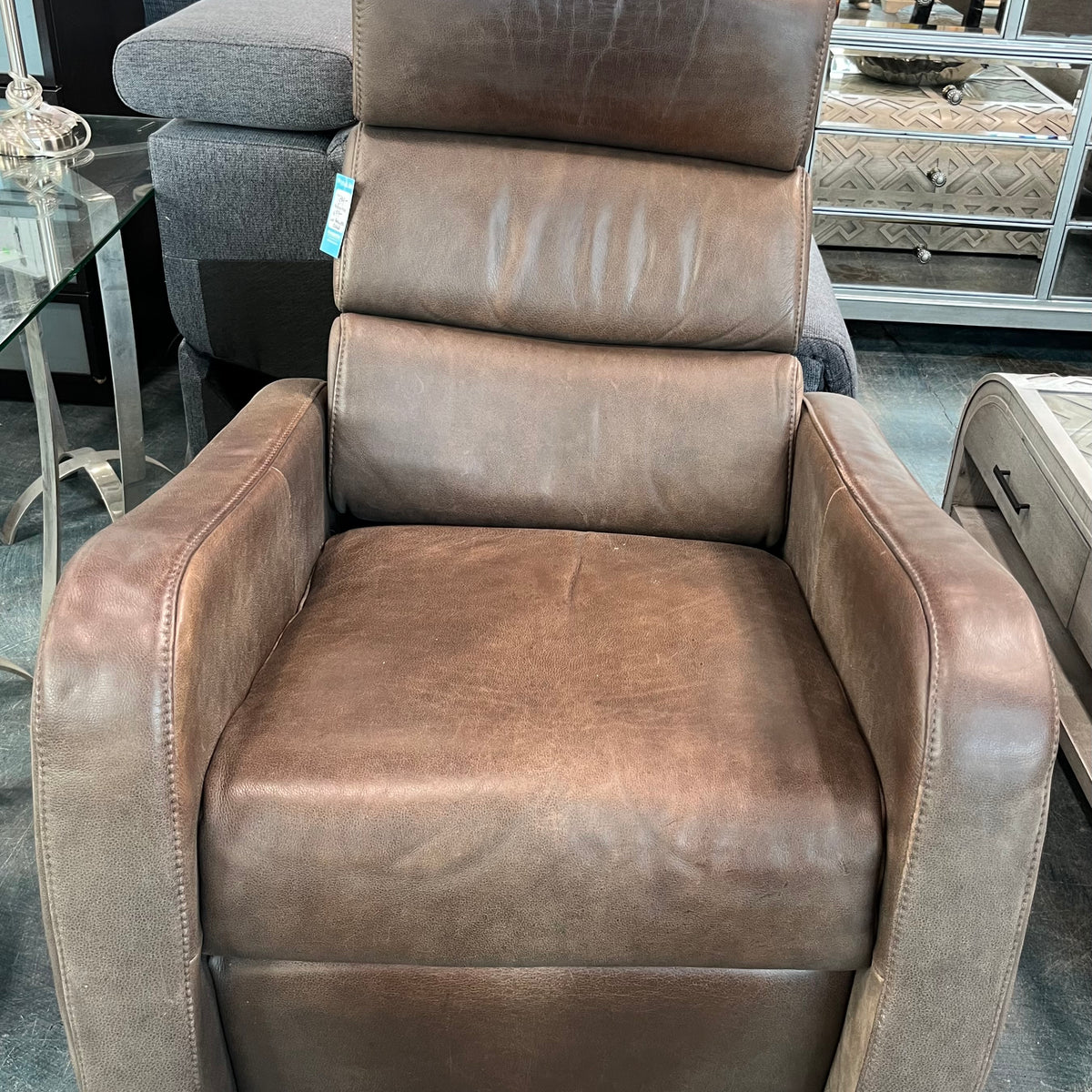 Rocking leather chair discount