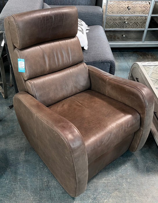 Brown Leather Rocker Chair