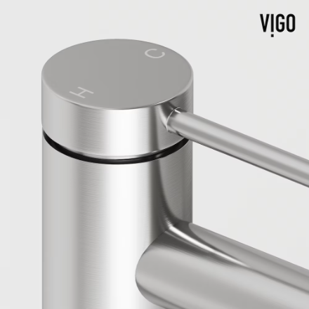 VIGO Jewel 11 in. Single Hole Single Handle Vessel Bathroom Faucet in Brushed Nickel (New)