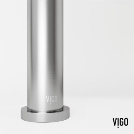 VIGO Jewel 11 in. Single Hole Single Handle Vessel Bathroom Faucet in Brushed Nickel (New)
