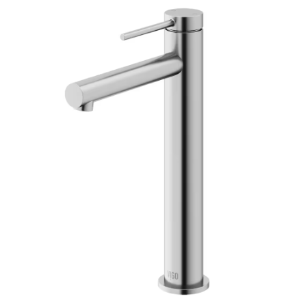 VIGO Jewel 11 in. Single Hole Single Handle Vessel Bathroom Faucet in Brushed Nickel (New)