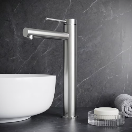 VIGO Jewel 11 in. Single Hole Single Handle Vessel Bathroom Faucet in Brushed Nickel (New)