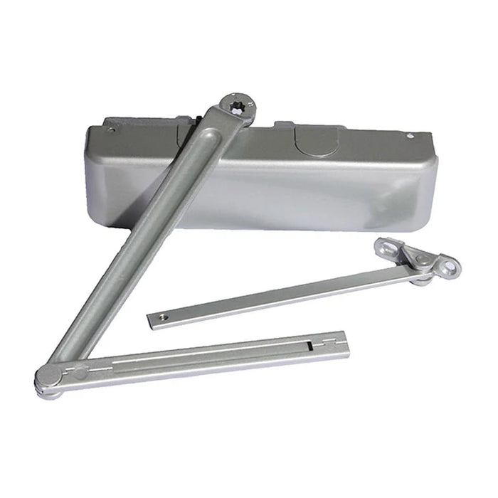 LCN 4031 RW/PA 689 Surface Mounted Door Closer, Cast Iron, Tri-Mount, Push or Pull Side, Powder Coated, Aluminum (New)