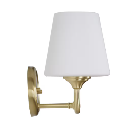 Lavenite 3-Light Bathroom Dimmable Gold Vanity Light Linear & Bar Opal Glass Shade (New)