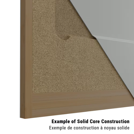 Masonite Lincoln Park 32-inch x 80-inch x 4 9/16-inch Pure White 1-Panel Solid Core Single PH Door LH (BH) (New)