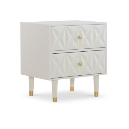 Linon Home Décor Products Breena Two Drawer Nightstand White (New)