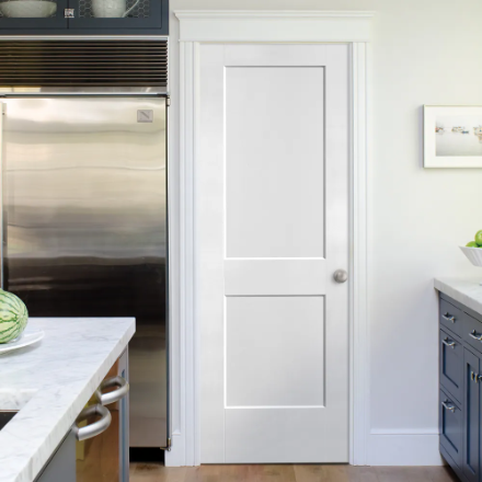 Masonite Logan 30-inch x 80-inch x 4 9/16-inch RAB 2-Panel Hollow Core Single Prehung Interior Door RH (Black Hinges) (New))