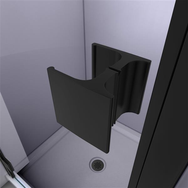 DreamLine Lumen 36-in x 36-in Black Shower Door and Base (New)