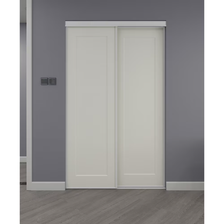 TRUporte 72-inch x 80 1/2-inch White 1-Panel MDF Sliding Closet door (New)