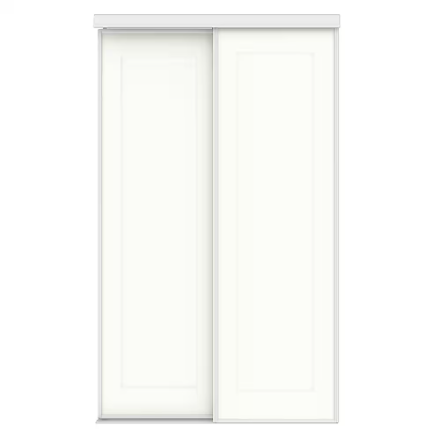 TRUporte 72-inch x 80 1/2-inch White 1-Panel MDF Sliding Closet door (New)