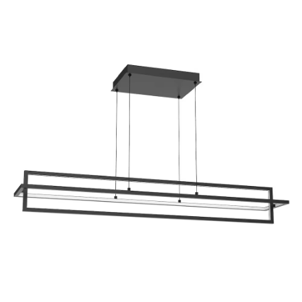 SoModern Mondrian 48-in Black LED Linear Pendant (New)