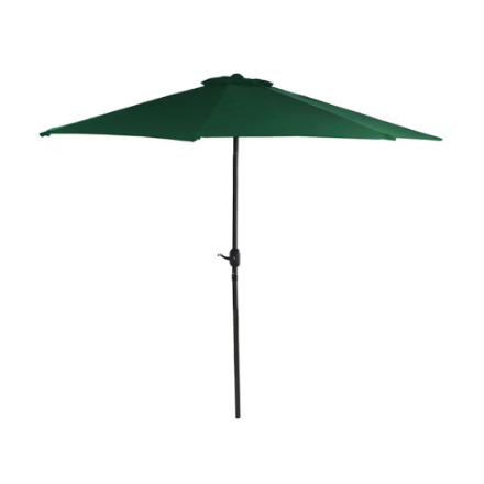 Northlight 6.5ft Outdoor Patio Market Umbrella with Hand Crank Hunter Green (New)