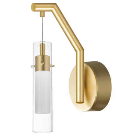 CWI Lighting Olinda Integrated LED 5in Satin Gold Wall Light (New)