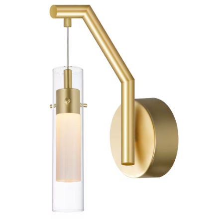CWI Lighting Olinda Integrated LED 5in Satin Gold Wall Light (New)