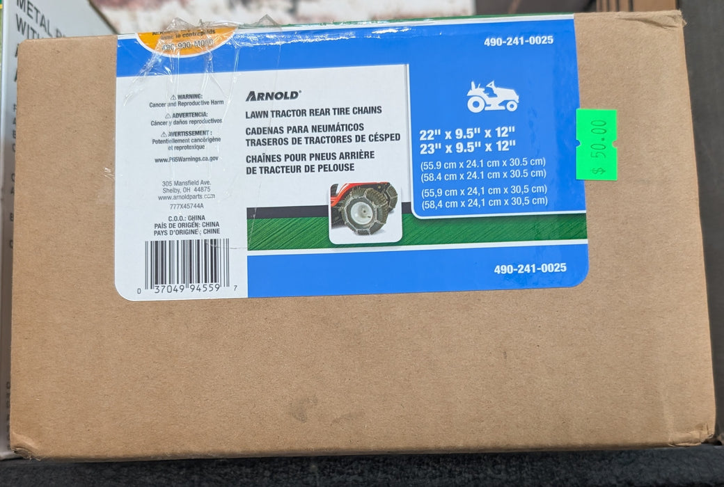 Arnold Tractor Tire Chains for 22 in. x 9.5 in. Wheels (Set of 2)