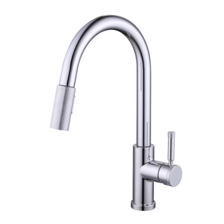 Parnell Pull-Down Sprayer Kitchen Faucet with TurboSpray and FastMount in Chrome, Valve & Deck Plate Included (New)
