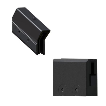 Peak MountainView Deck Railing Stair Glass Bracket in Matte Black Stainless Steel (New)