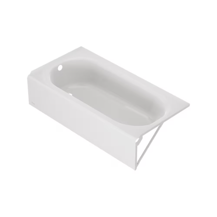 American Standard Princeton PRO Steel 60 x 30-inch Integral Apron Bathtub with Left-Hand Drain in White (New)