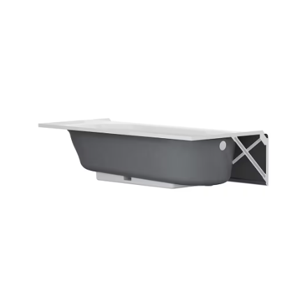 American Standard Princeton PRO Steel 60 x 30-inch Integral Apron Bathtub with Left-Hand Drain in White