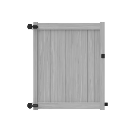 Barrette Outdoor Living 72" x 58" Vinyl Privacy Fence Walk Gate with 5.5" Rails Driftwood Grey (New)