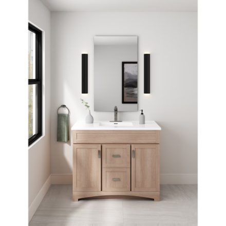 Rocara 42 inch White Oak Vanity Combo with Engineered Stone Top (New)