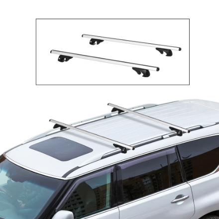 HOMCOM 75 kg (165 lb.) Car Roof Rack Lockable with Aluminum Cross Bars, 53" (New)