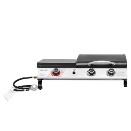 Royal Gourmet 3-in-1 Gas Grill and Griddle Combo Station with Lid for Outdoor BBQ in Silver (New)