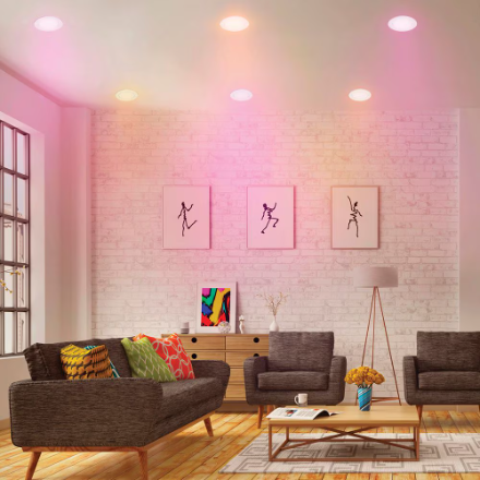 SPEX Lighting by Liteline 6-INCH Connected by WiZ SMART WI-FI RGB + TUNABLE WHITE INTEGRATED LED WHITE TRIM SLIM RECESSED FIXTURE (New)