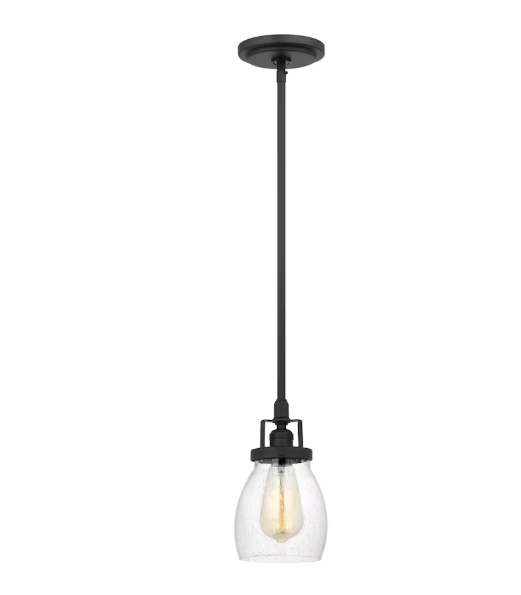 Generation Lighting Belton 1-Light Midnight Matte Black Hanging Mini-Pendant (New)