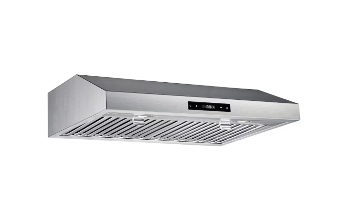 Vissani 30-inch 460CFM Under Cabinet Range Hood with 6-Speed Setting and Touch Controls in Stainless Steel