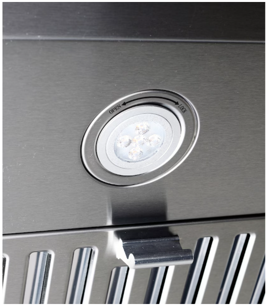 Vissani 30-inch 460CFM Under Cabinet Range Hood with 6-Speed Setting and Touch Controls in Stainless Steel
