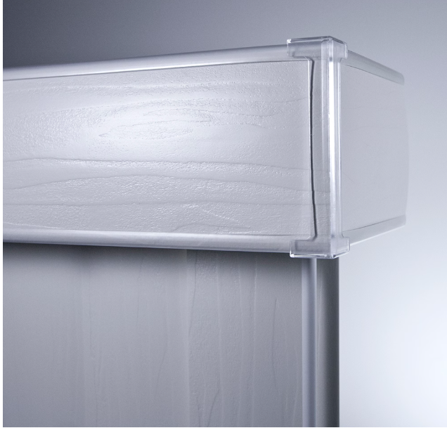 Home Decorators Collection Faux Wood White Cordless Room Darkening Vertical Blinds for Sliding Doors Kit with 3.5 in. Slats - 66 in. W x 84 in. L (New)