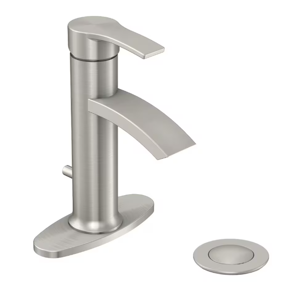 HDG Single Hole Single Handle Bathroom Faucet in Brushed Nickel (New)