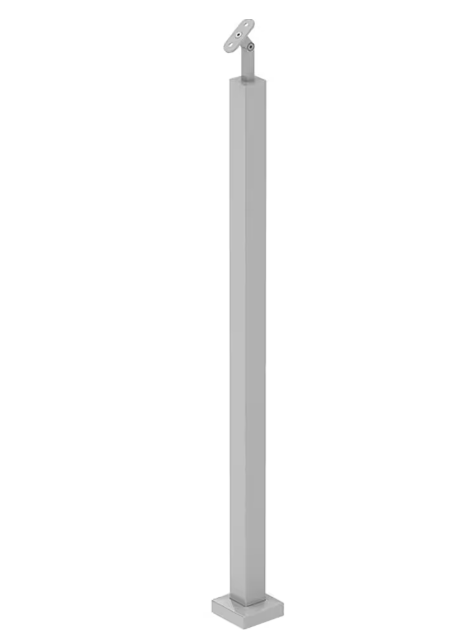 Richelieu 36 3/16-inch (919 mm) Landing Post for Stair Railing, Brushed Stainless Steel Finish (New)