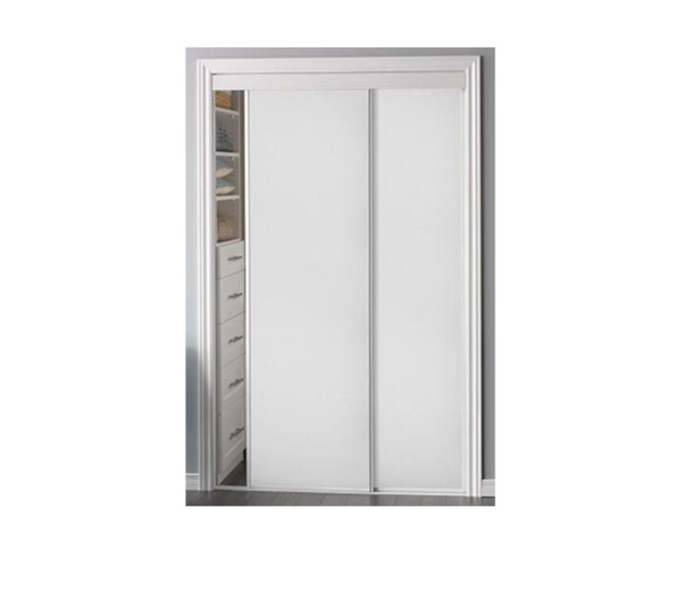 Renin 60-in x 80-in White Flush Smooth Prefinished Vinyl Closet Sliding Door