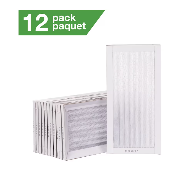 10x20x1 Air Filter, Household Allergens, Pleated, MERV 8, MPR 700 (12-Pack) New*