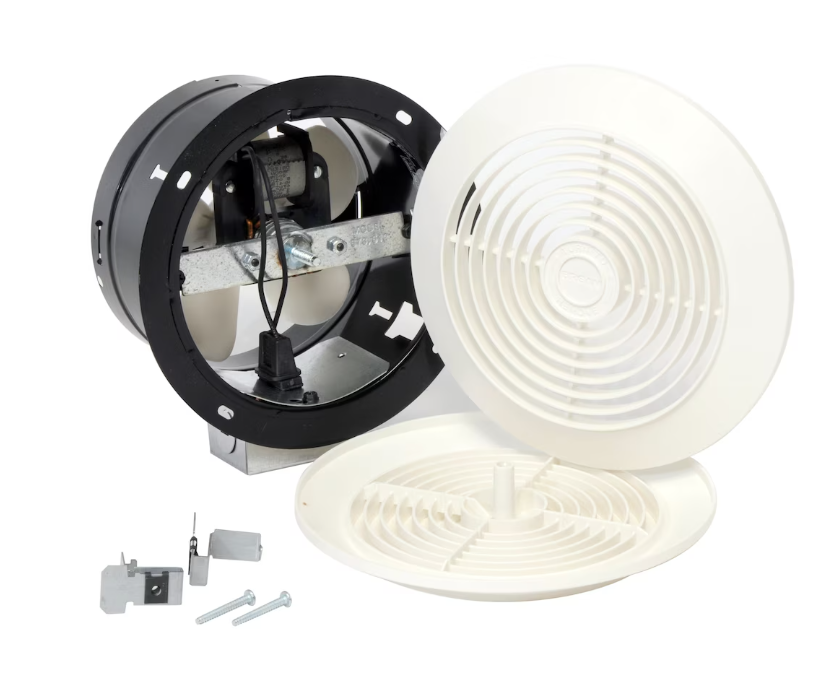 Broan-NuTone 6-Inch 90 CFM Exhaust Fan for Room to Room Ventilation, 8-Inch Round Plastic Cover (up to 85 sq. ft)