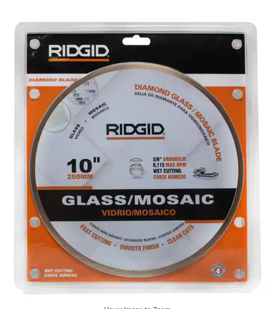 Ridgid 10" Glass/Mosaic Diamond Blade