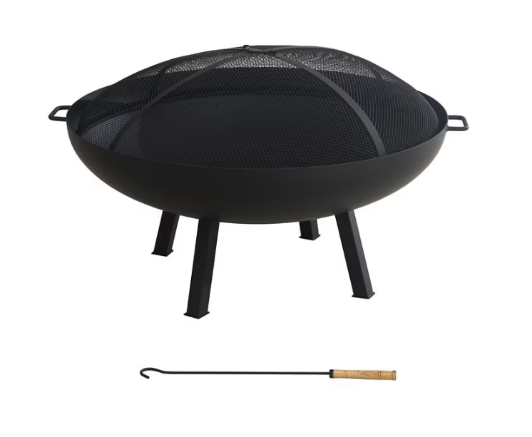 40" Steel Fire Pit with Spark Guard (New)