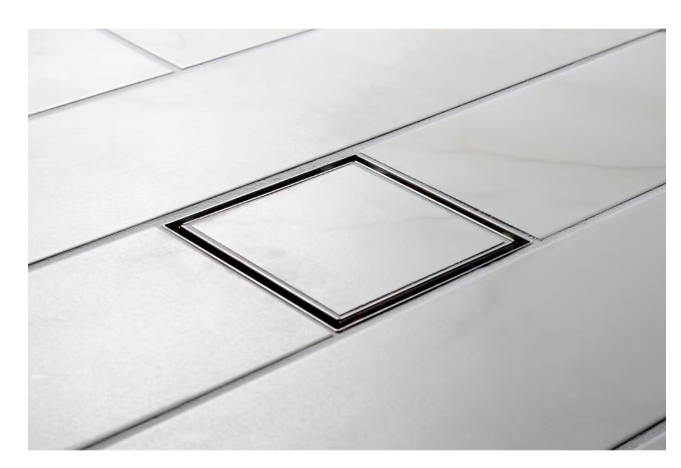 Oatey Designline 4 in. x 4 in. Stainless Steel Square Shower Drain with Tile-In Pattern Drain Cover (New)